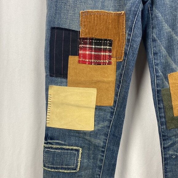 ANTHROPOLOGIE Pilcro and the Letterpress Jeans Patchwork Pilcro Premium Hyphen - Picture 11 of 15